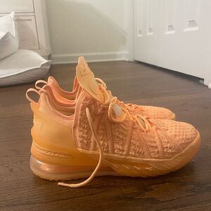 Orange Lebron Basketball shoes. Worn Once